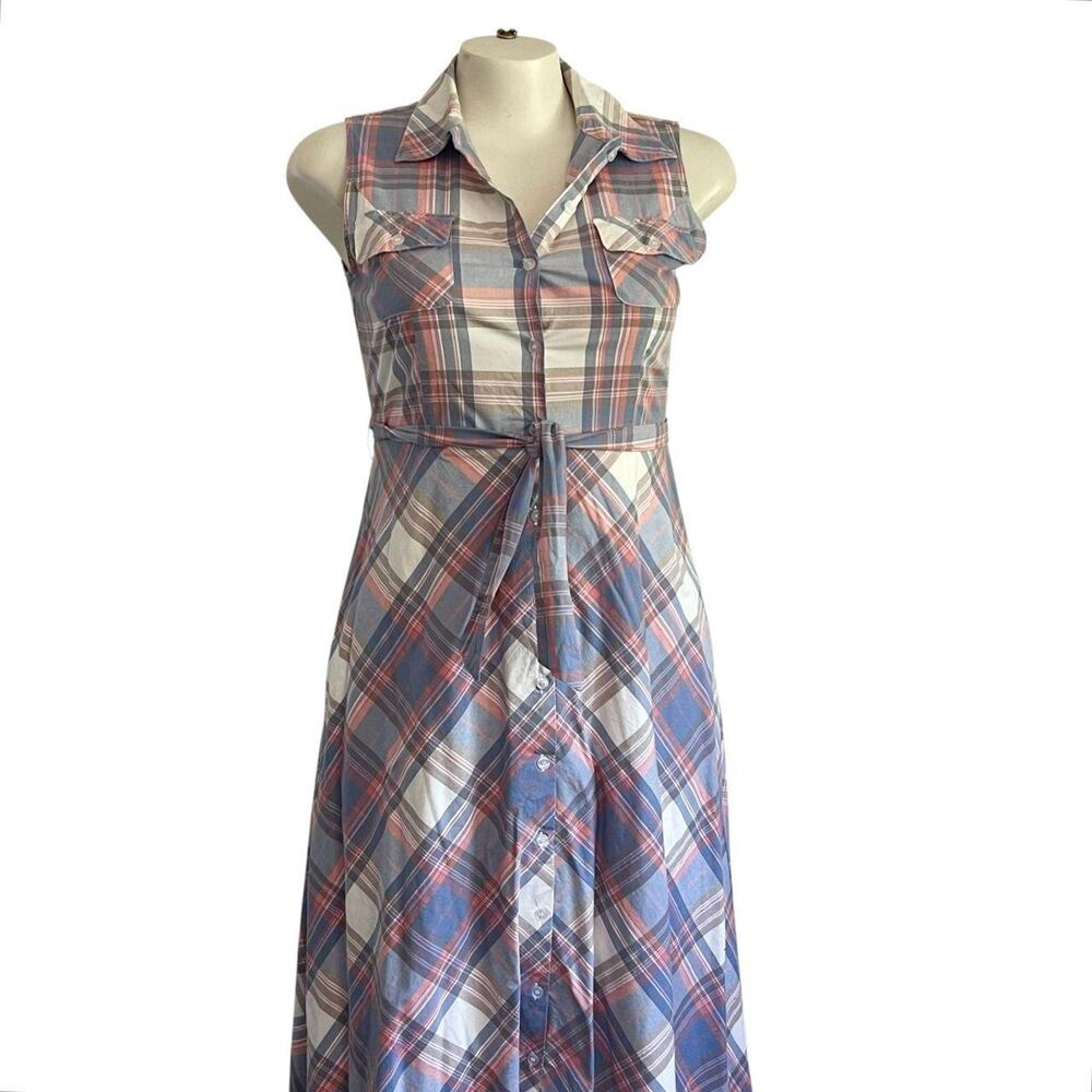 Chadwicks of Boston Plaid Button-Up Dress: Y2K, Modern